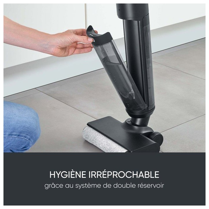SEVERIN SC7177 - Nettoyeur de sol sans fil - 150 W - 20 min - 400 ml - 80 dB - Noir / Gris SEVERIN SC7177 - Nettoyeur de sol sans fil - 150 W - 20 min - 400 ml - 80 dB - Noir / Gris