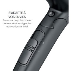 Seche-cheveux de voyage compact - SEVERIN - HT 0159 - Diffuseur & Conc