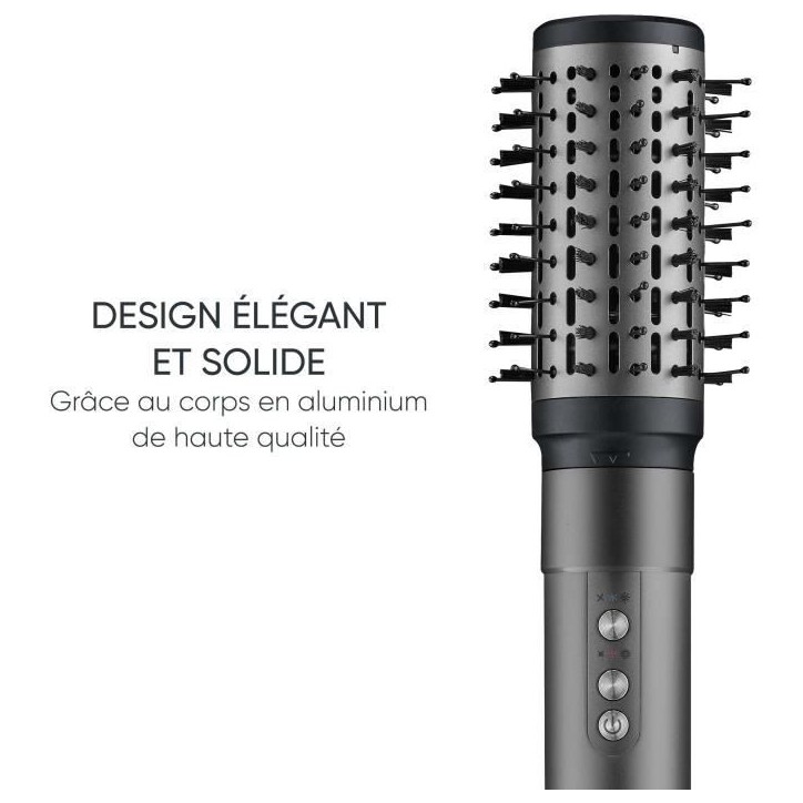 Brosse coiffante ionique - SEVERIN - Multistyler 5-en-1 - Moteur BLDC puissant - 5 embouts - 1500 W - Gris et noir Brosse coiffante ionique - SEVERIN - Multistyler 5-en-1 - Moteur BLDC puissant - 5 embouts - 1500 W - Gris et noir