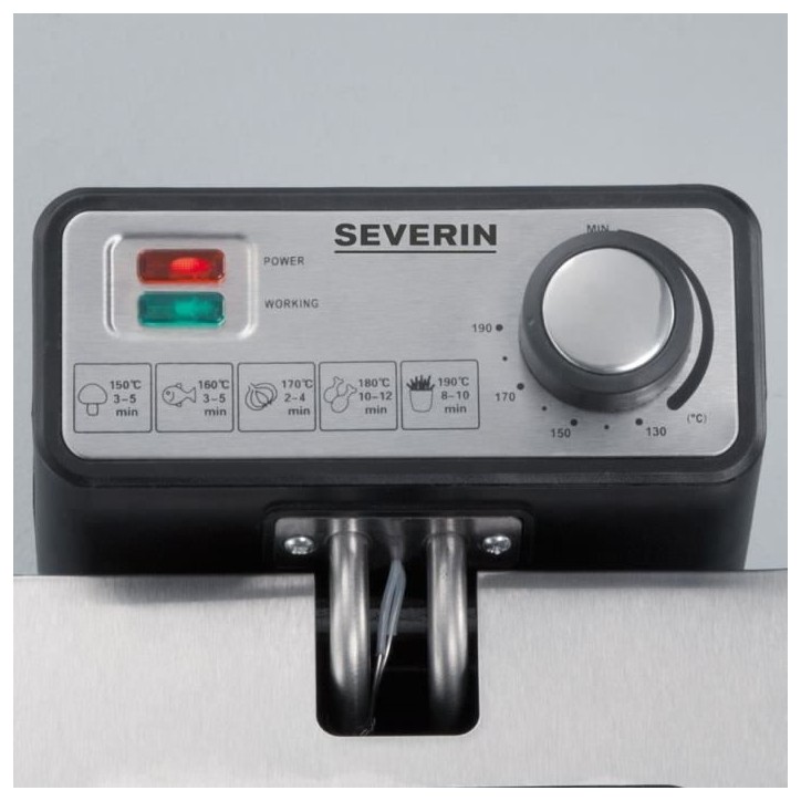 Friteuse SEVERIN - FR2431 - Capacité 3L - Jusqu'a 190°C - Thermostat réglable - 2000W Friteuse SEVERIN - FR2431 - Capacité 3L - Jusqu'a 190°C - Thermostat réglable - 2000W
