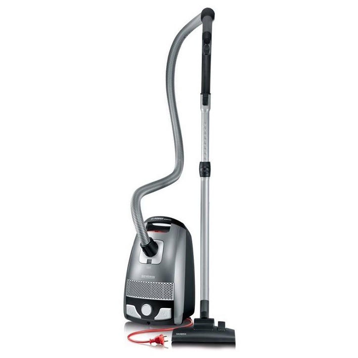 Aspirateur traineau avec sac - SEVERIN - S'Power - 750 W - 72 dB - 3 L - 72dB - Silencieux - Gris platine Aspirateur traineau avec sac - SEVERIN - S'Power - 750 W - 72 dB - 3 L - 72dB - Silencieux - Gris platine