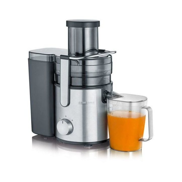 Centrifugeuse Extracteur de jus 1,1L - SEVERIN - ES3570 - 800 W - 19000 tours/minute - pour frutis et légumes - noir/inox bross Centrifugeuse Extracteur de jus 1,1L - SEVERIN - ES3570 - 800 W - 19000 tours/minute - pour frutis et légumes - noir/inox bross