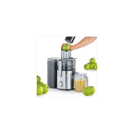 Centrifugeuse Extracteur de jus 1,1L - SEVERIN - ES3570 - 800 W - 19000 tours/minute - pour frutis et légumes - noir/inox bross