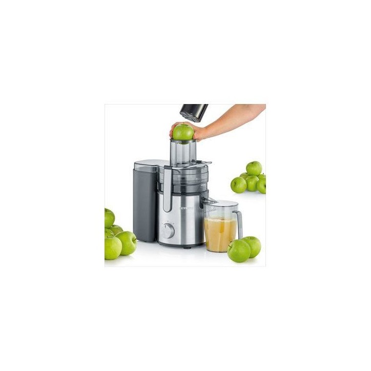 Centrifugeuse Extracteur de jus 1,1L - SEVERIN - ES3570 - 800 W - 19000 tours/minute - pour frutis et légumes - noir/inox bross Centrifugeuse Extracteur de jus 1,1L - SEVERIN - ES3570 - 800 W - 19000 tours/minute - pour frutis et légumes - noir/inox bross