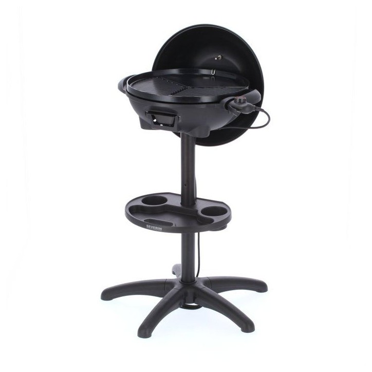 Barbecue électrique sur pieds - SEVERIN - PG8541 - 2000 W - Grande surface de cuisson Ø 41 cm - Thermostat réglable - Noir ma Barbecue électrique sur pieds - SEVERIN - PG8541 - 2000 W - Grande surface de cuisson Ø 41 cm - Thermostat réglable - Noir ma