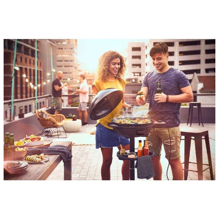 Barbecue électrique sur pieds - SEVERIN - PG8541 - 2000 W - Grande surface de cuisson Ø 41 cm - Thermostat réglable - Noir ma Barbecue électrique sur pieds - SEVERIN - PG8541 - 2000 W - Grande surface de cuisson Ø 41 cm - Thermostat réglable - Noir ma