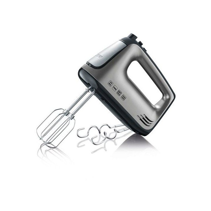 Batteur électrique - SEVERIN - HM3832 - 400 W - 2 fouets + 2 crochets a pétrir - 5 vitesses + turbo - Noir / Inox Batteur électrique - SEVERIN - HM3832 - 400 W - 2 fouets + 2 crochets a pétrir - 5 vitesses + turbo - Noir / Inox