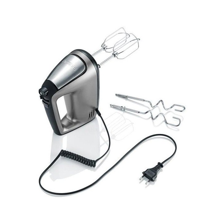 Batteur électrique - SEVERIN - HM3832 - 400 W - 2 fouets + 2 crochets a pétrir - 5 vitesses + turbo - Noir / Inox Batteur électrique - SEVERIN - HM3832 - 400 W - 2 fouets + 2 crochets a pétrir - 5 vitesses + turbo - Noir / Inox
