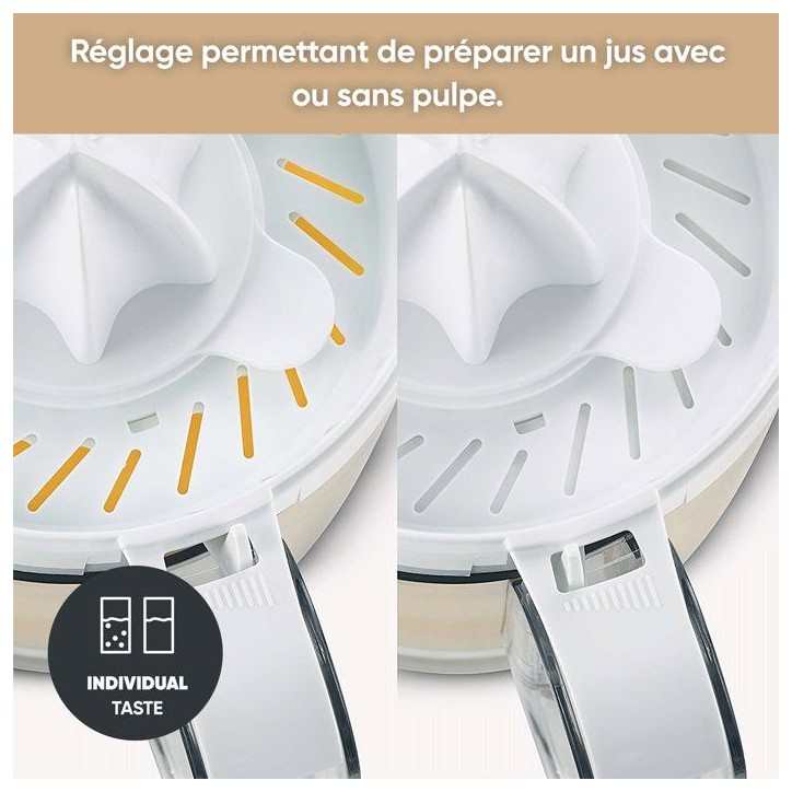 Presse-agrumes électrique 1L - SEVERIN - CP3535 - Avec 2 cônes amovibles - réservoir XXL de 1L - 40 W - blanc Presse-agrumes électrique 1L - SEVERIN - CP3535 - Avec 2 cônes amovibles - réservoir XXL de 1L - 40 W - blanc
