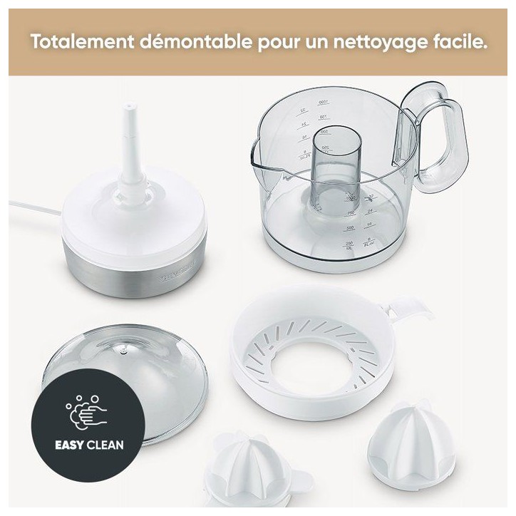 Presse-agrumes électrique 1L - SEVERIN - CP3535 - Avec 2 cônes amovibles - réservoir XXL de 1L - 40 W - blanc Presse-agrumes électrique 1L - SEVERIN - CP3535 - Avec 2 cônes amovibles - réservoir XXL de 1L - 40 W - blanc