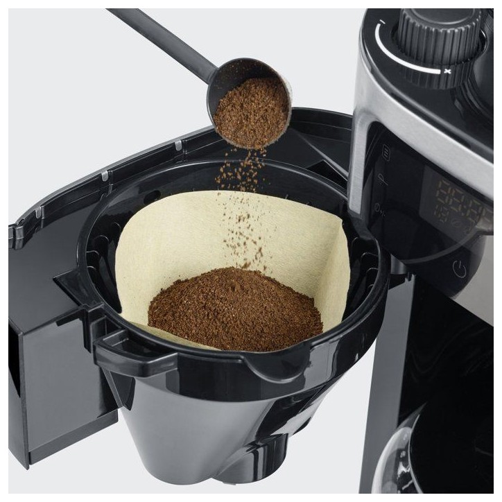Cafetiere filtre avec broyeur intégré - SEVERIN - KA4813 - Machine a café écran tactile - verseuse 10 tasses - Noir/Inox Cafetiere filtre avec broyeur intégré - SEVERIN - KA4813 - Machine a café écran tactile - verseuse 10 tasses - Noir/Inox
