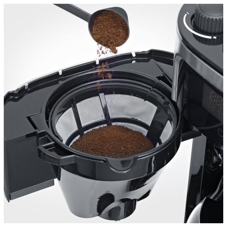 Cafetiere filtre avec broyeur intégré - SEVERIN - KA4813 - Machine a café écran tactile - verseuse 10 tasses - Noir/Inox Cafetiere filtre avec broyeur intégré - SEVERIN - KA4813 - Machine a café écran tactile - verseuse 10 tasses - Noir/Inox