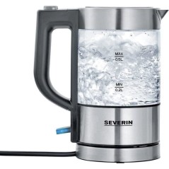 Bouilloire - SEVERIN - WK 3472 - 0.5 L - 1100W - Verre/Inox - Socle 36