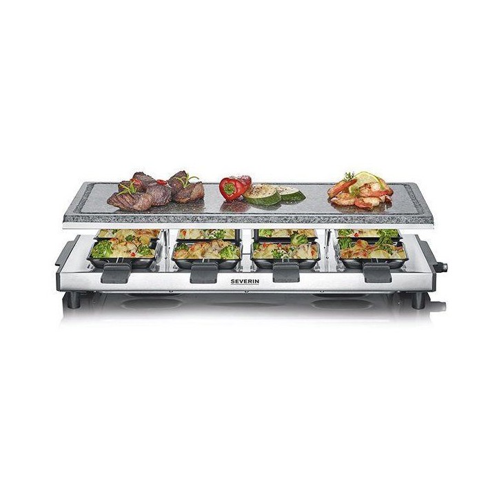 Appareil a raclette - SEVERIN - RG2374 - 8 personnes - Revetement anti-adhésif - 1500 W - Noir Appareil a raclette - SEVERIN - RG2374 - 8 personnes - Revetement anti-adhésif - 1500 W - Noir