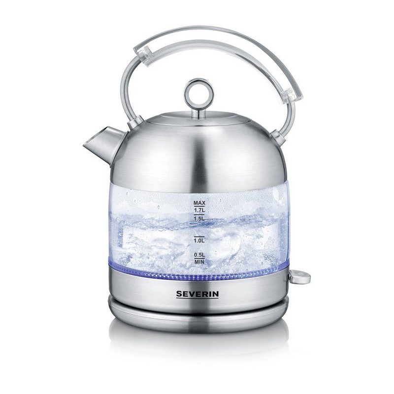 Bouilloire en verre rétro - SEVERIN - WK3459 - 1,7 L - 2400 W - Chauf