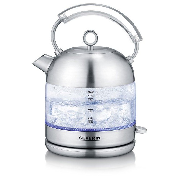 Bouilloire en verre rétro - SEVERIN - WK3459 - 1,7 L - 2400 W - Chauffe rapide - Inox Bouilloire en verre rétro - SEVERIN - WK3459 - 1,7 L - 2400 W - Chauffe rapide - Inox