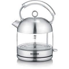 Bouilloire en verre rétro - SEVERIN - WK3459 - 1,7 L - 2400 W - Chauffe rapide - Inox