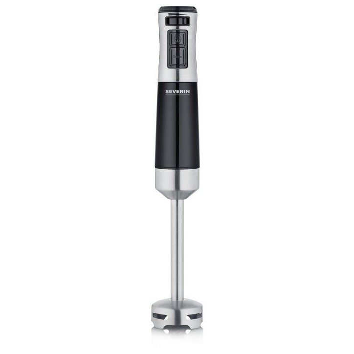 Mixeur plongeant polyvalent - SEVERIN - SM3771 - 600 W - Pied amovible - 15 000 tours/mn - Sans BPA - Noir / Inox Mixeur plongeant polyvalent - SEVERIN - SM3771 - 600 W - Pied amovible - 15 000 tours/mn - Sans BPA - Noir / Inox