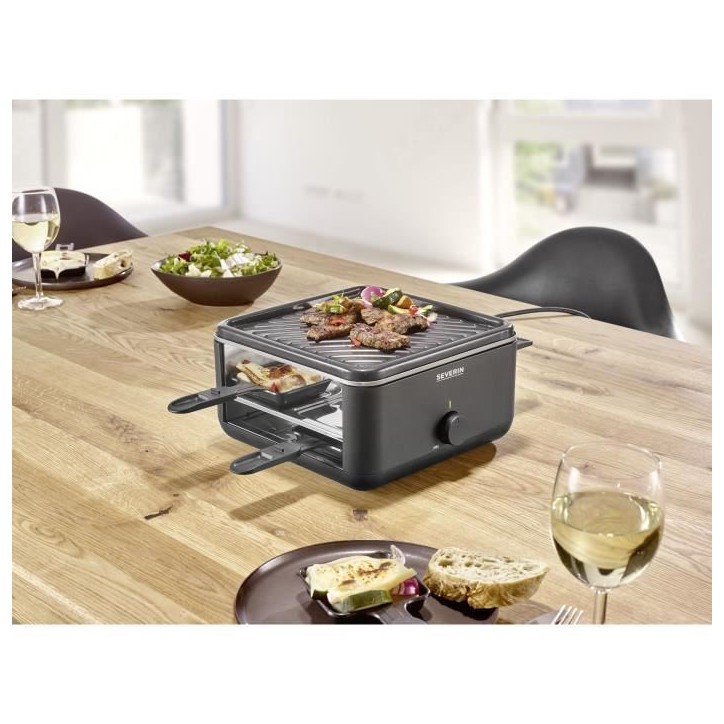 Appareil a raclette SEVERIN - RG2360 - Jusqu'a 4 personnes - Format compact 24x24cm - 800W Appareil a raclette SEVERIN - RG2360 - Jusqu'a 4 personnes - Format compact 24x24cm - 800W