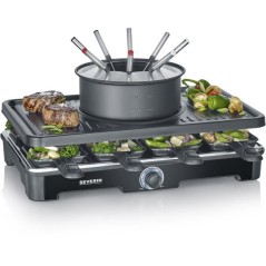 Appareil a raclette et fondue SEVERIN - RG2347 - Jusqu'a 8 personnes -