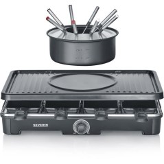 Appareil a raclette et fondue SEVERIN - RG2347 - Jusqu'a 8 personnes -
