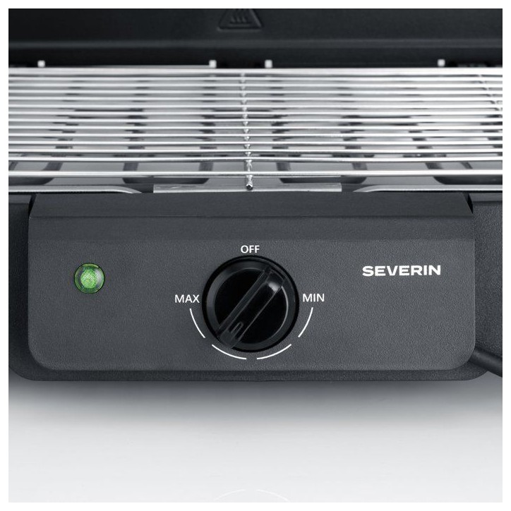 Barbecue électrique sur pieds - SEVERIN - PG8594 - 2000 W - Surface de cuisson 38 x 22 cm - Thermostat réglable - Noir Barbecue électrique sur pieds - SEVERIN - PG8594 - 2000 W - Surface de cuisson 38 x 22 cm - Thermostat réglable - Noir