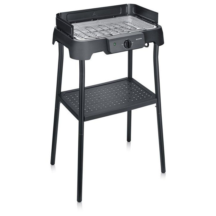 Barbecue électrique sur pieds - SEVERIN - PG8594 - 2000 W - Surface de cuisson 38 x 22 cm - Thermostat réglable - Noir Barbecue électrique sur pieds - SEVERIN - PG8594 - 2000 W - Surface de cuisson 38 x 22 cm - Thermostat réglable - Noir