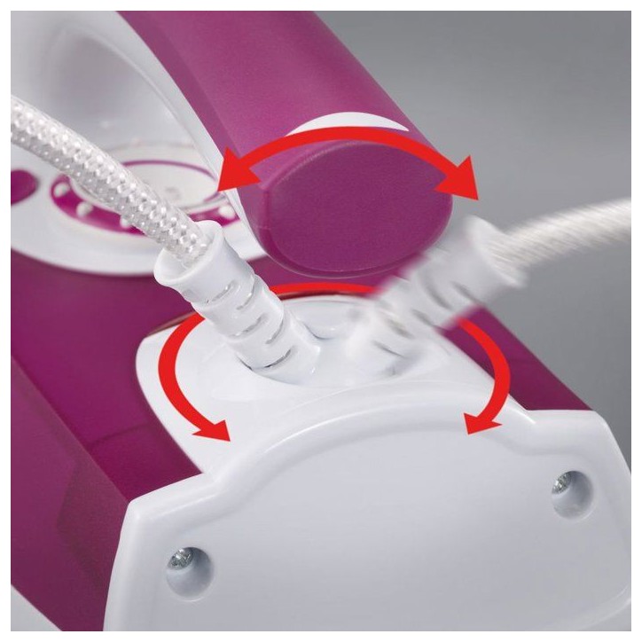 Fer a repasser vapeur - SEVERIN - BA3243 - Semelle céramique - 70 g/mn vapeur continue - 2400 W - Blanc / violet Fer a repasser vapeur - SEVERIN - BA3243 - Semelle céramique - 70 g/mn vapeur continue - 2400 W - Blanc / violet