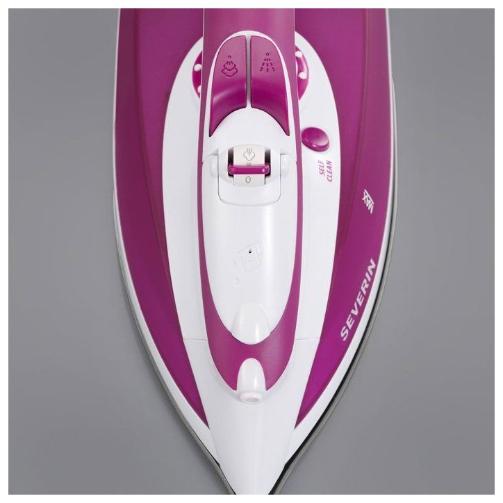 Fer a repasser vapeur - SEVERIN - BA3243 - Semelle céramique - 70 g/mn vapeur continue - 2400 W - Blanc / violet Fer a repasser vapeur - SEVERIN - BA3243 - Semelle céramique - 70 g/mn vapeur continue - 2400 W - Blanc / violet
