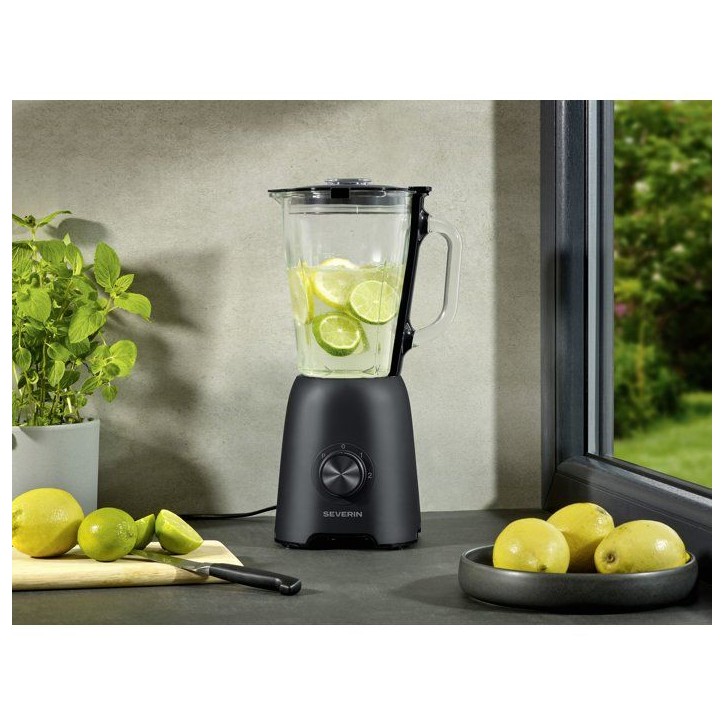 Blender - SEVERIN - SM3722 - 600 W - 1,5 L - 2 vitesses + Turbo - Noir Blender - SEVERIN - SM3722 - 600 W - 1,5 L - 2 vitesses + Turbo - Noir