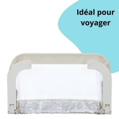 SAFETY 1ST Portable Bed Rail, Barriere de lit enfant pliable, 18 mois-5 ans, Tissu en maille, Facile a installer et transporter,