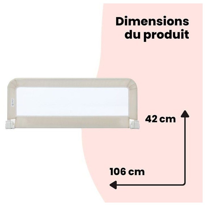 SAFETY 1ST Portable Bed Rail, Barriere de lit enfant pliable, 18 mois-5 ans, Tissu en maille, Facile a installer et transporter, SAFETY 1ST Portable Bed Rail, Barriere de lit enfant pliable, 18 mois-5 ans, Tissu en maille, Facile a installer et transporter,