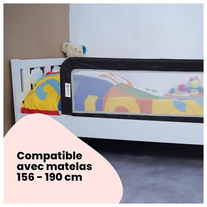 SAFETY 1ST Portable Bed Rail, Barriere de lit enfant pliable, 18 mois-5 ans, Tissu en maille, Facile a installer et transporter, SAFETY 1ST Portable Bed Rail, Barriere de lit enfant pliable, 18 mois-5 ans, Tissu en maille, Facile a installer et transporter,