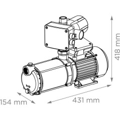 Pompe Multicellulaire - SFA - SaniMHP 9-50 - Presscontrol PC4