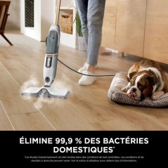 SHARK SteamSpot Balai vapeur S2001EU - Steam Blaster - 3 modes - Réservoir 500 ml - Blanc/Cuivre
