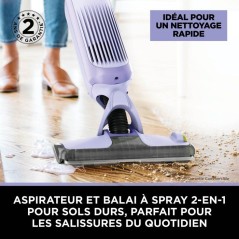 SHARK VACMOP Nettoyeur balai sans fil 2-en-1 VM200EUPL - Aspiration & lavage - 4 tampons - Lavande