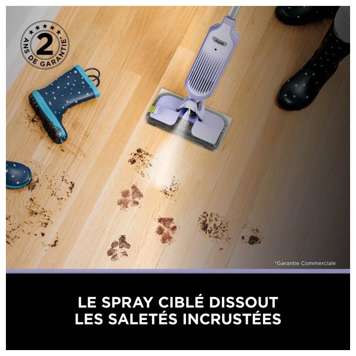 SHARK VACMOP Nettoyeur balai sans fil 2-en-1 VM200EUPL - Aspiration & lavage - 4 tampons - Lavande SHARK VACMOP Nettoyeur balai sans fil 2-en-1 VM200EUPL - Aspiration & lavage - 4 tampons - Lavande