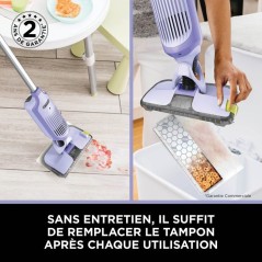 SHARK VACMOP Nettoyeur balai sans fil 2-en-1 VM200EUPL - Aspiration &