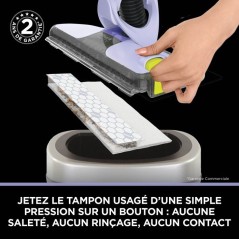 SHARK VACMOP Nettoyeur balai sans fil 2-en-1 VM200EUPL - Aspiration &
