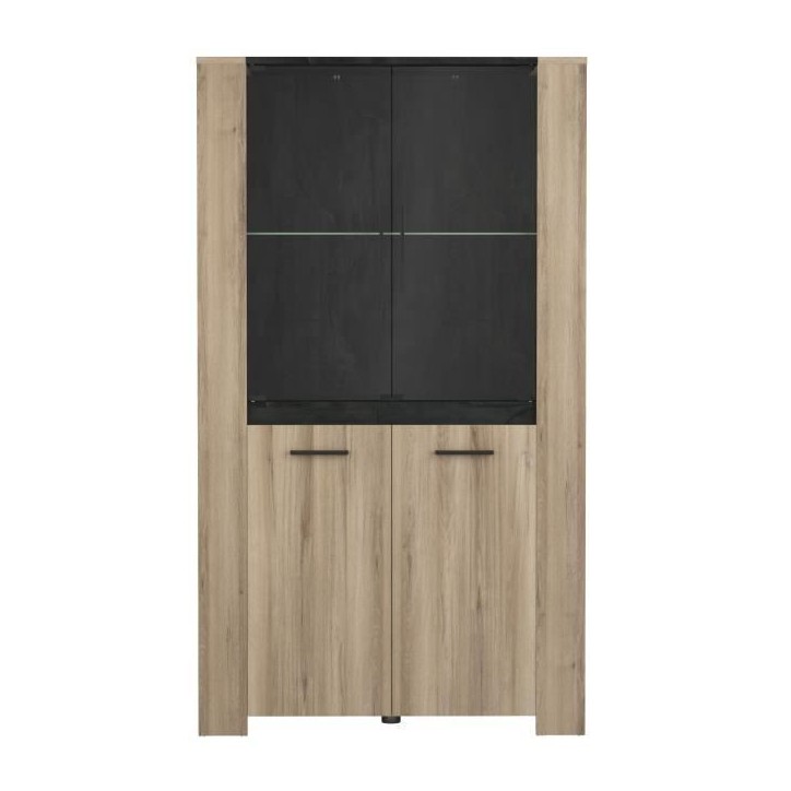 Ensemble Enfilade 4 portes + Vitrine 2 portes + Table L 170 cm SHEFFIELD - Chene Kronberg Ensemble Enfilade 4 portes + Vitrine 2 portes + Table L 170 cm SHEFFIELD - Chene Kronberg