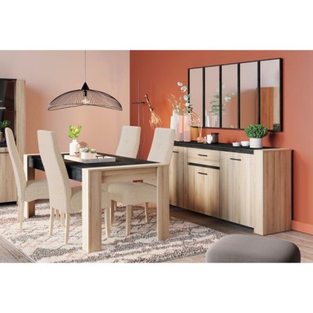 Ensemble table et buffet - SHEFFIELD - Chene Kronberg / Sidewalk - DEM