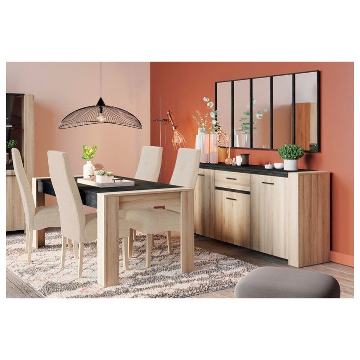 Ensemble table et buffet - SHEFFIELD - Chene Kronberg / Sidewalk - DEMEYERE Ensemble table et buffet - SHEFFIELD - Chene Kronberg / Sidewalk - DEMEYERE