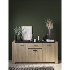 Ensemble table et buffet - SHEFFIELD - Chene Kronberg / Sidewalk - DEM