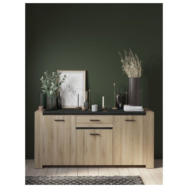 Ensemble table et buffet - SHEFFIELD - Chene Kronberg / Sidewalk - DEMEYERE Ensemble table et buffet - SHEFFIELD - Chene Kronberg / Sidewalk - DEMEYERE
