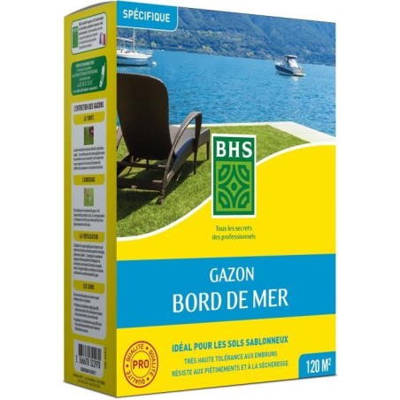 Gazon - BHS - Gazon Bord de Mer 3kg | Résistant vent, sécheresse, sa