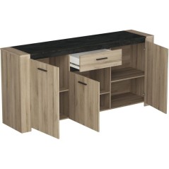 Ensemble table et buffet - SHEFFIELD - Chene Kronberg / Sidewalk - DEM