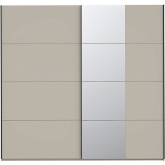 Armoire - 2 portes coulissantes - Cachemire + Miroir - L220,1 x P61,2