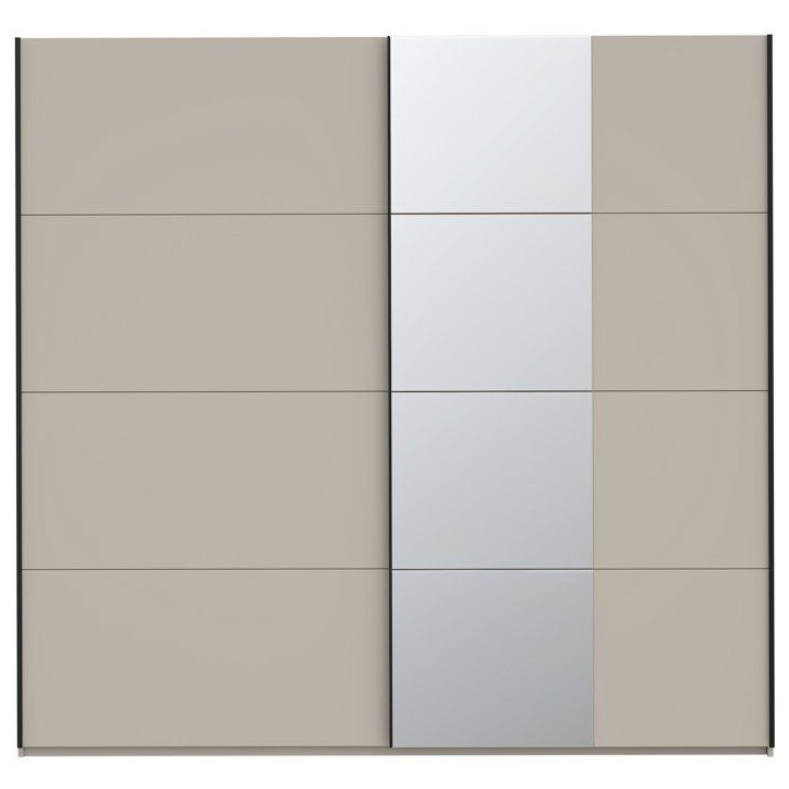Armoire - 2 portes coulissantes - Cachemire + Miroir - L220,1 x P61,2 x H210,5 cm Armoire - 2 portes coulissantes - Cachemire + Miroir - L220,1 x P61,2 x H210,5 cm