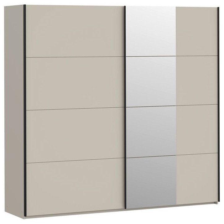 Armoire - 2 portes coulissantes - Cachemire + Miroir - L220,1 x P61,2 x H210,5 cm Armoire - 2 portes coulissantes - Cachemire + Miroir - L220,1 x P61,2 x H210,5 cm