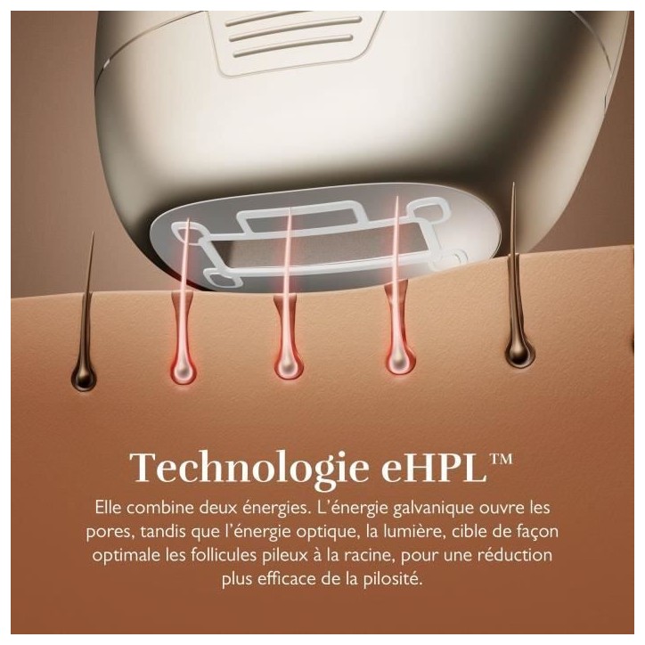 Epilateur a lumiere pulsée SILK'N 7 - Double lampe a tete rotative - 600.000 flash - 3 embouts de zone Epilateur a lumiere pulsée SILK'N 7 - Double lampe a tete rotative - 600.000 flash - 3 embouts de zone